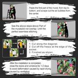 Papel tapiz Fightal - Mural botánico con hojas grandes 195x120