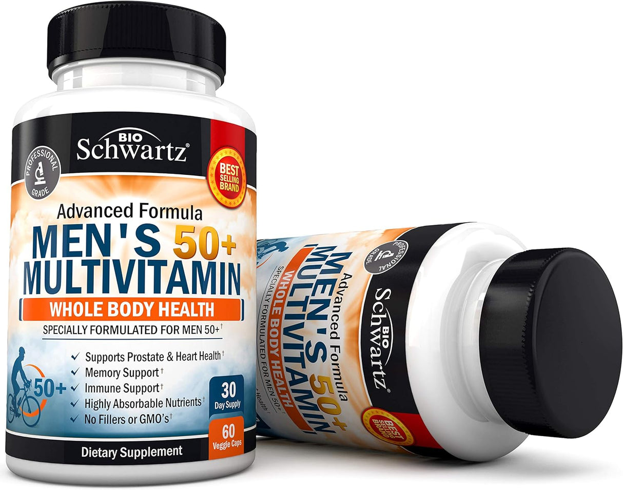 Multivitamínico Diario para Hombres +50, Apoyo Cardíaco y Mental