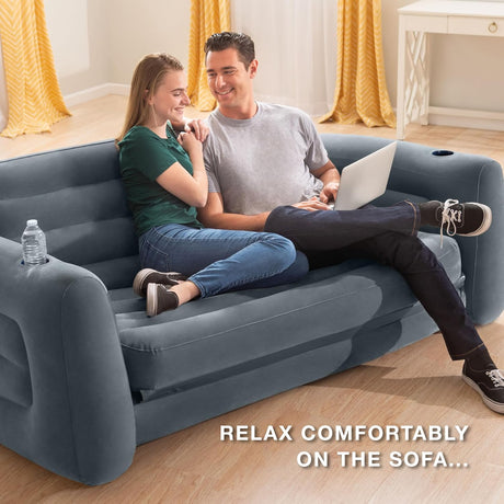 Sofá Inflable Intex 66552EP con portavasos y superficie suave