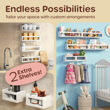 Estante de Libros Flotante para Niños, 4+2 Estantes, 6 en 1