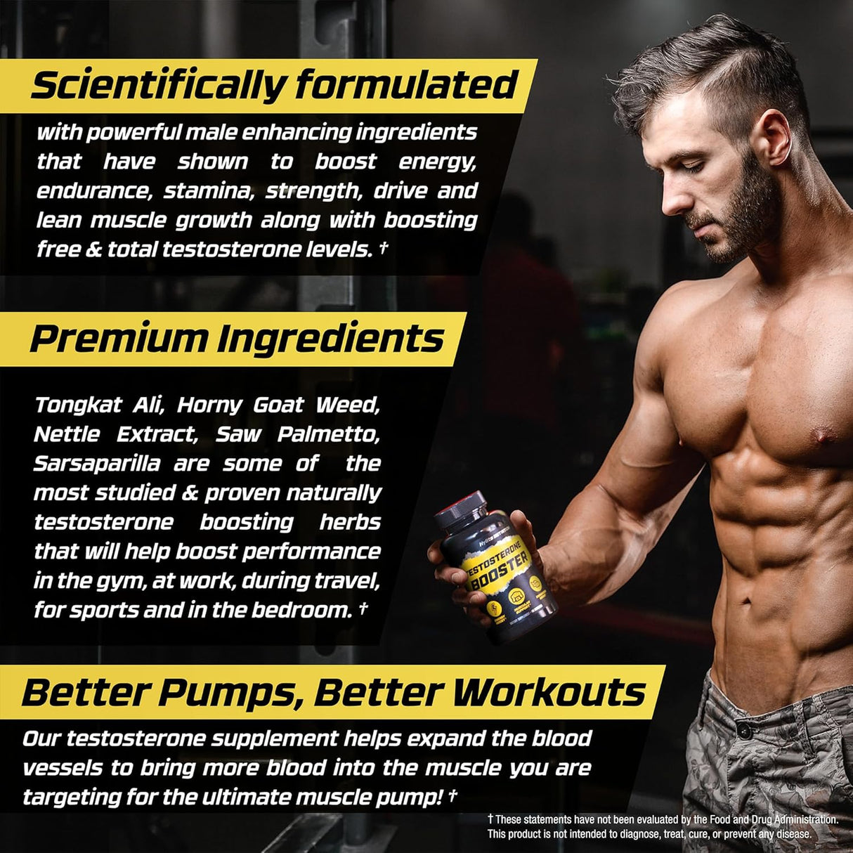 Suplemento de testosterona para hombres  píldoras masculinas