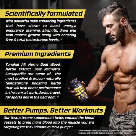 Suplemento de testosterona para hombres  píldoras masculinas