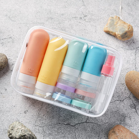 Set de Botellas de Viaje TSA Aprobadas - Silicona Antifugas 16 pcs
