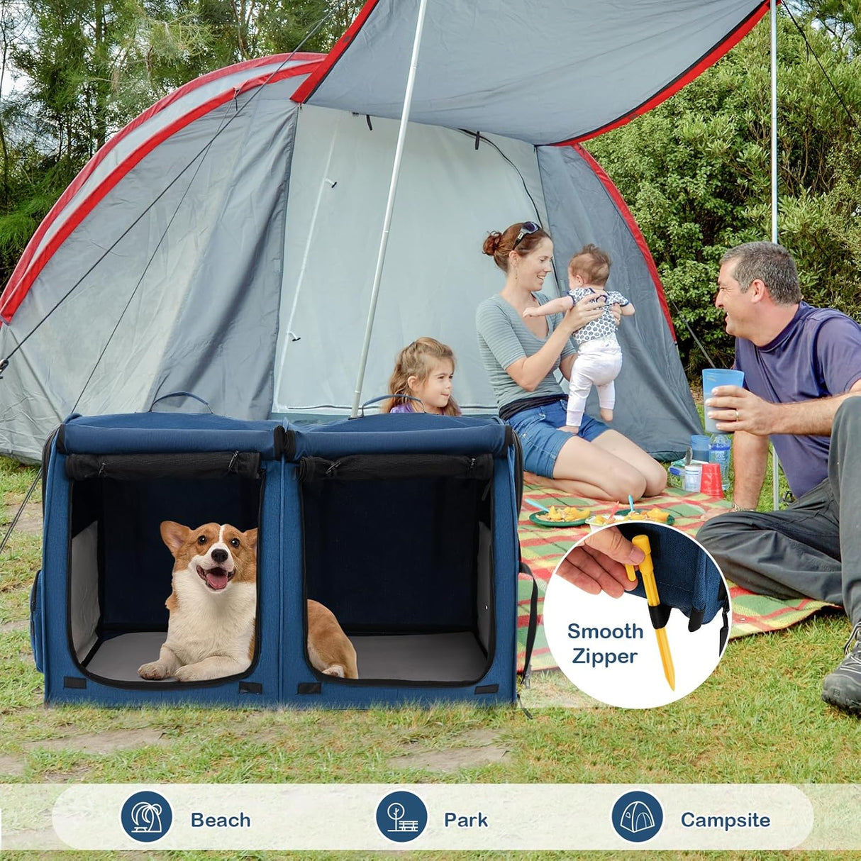 Transportín para gatos PETSITE, con compartimentos y hamacas
