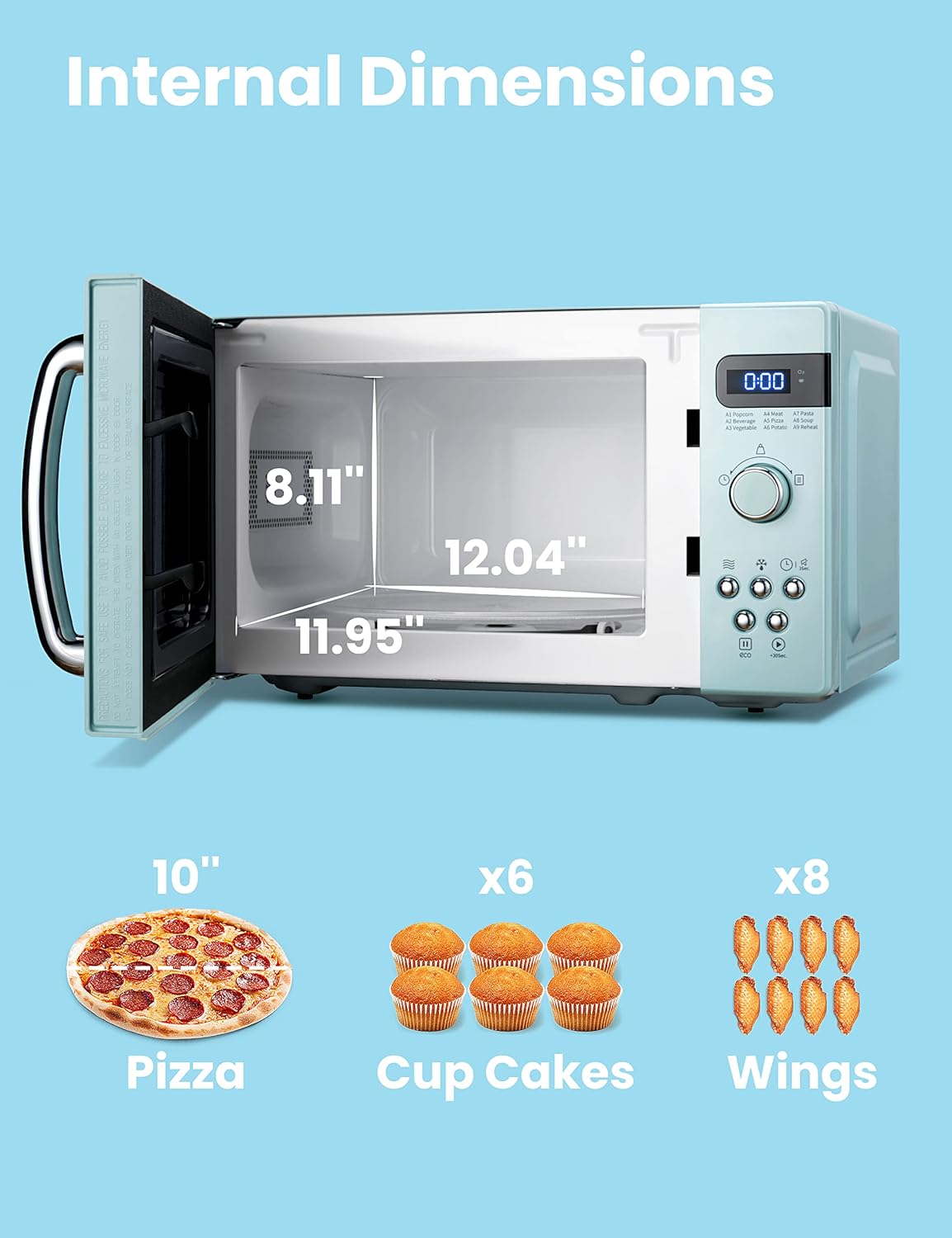 Microondas Compacto COMFEE&#39; 0.7 Cu Ft, 700W, AM720C2RA-G