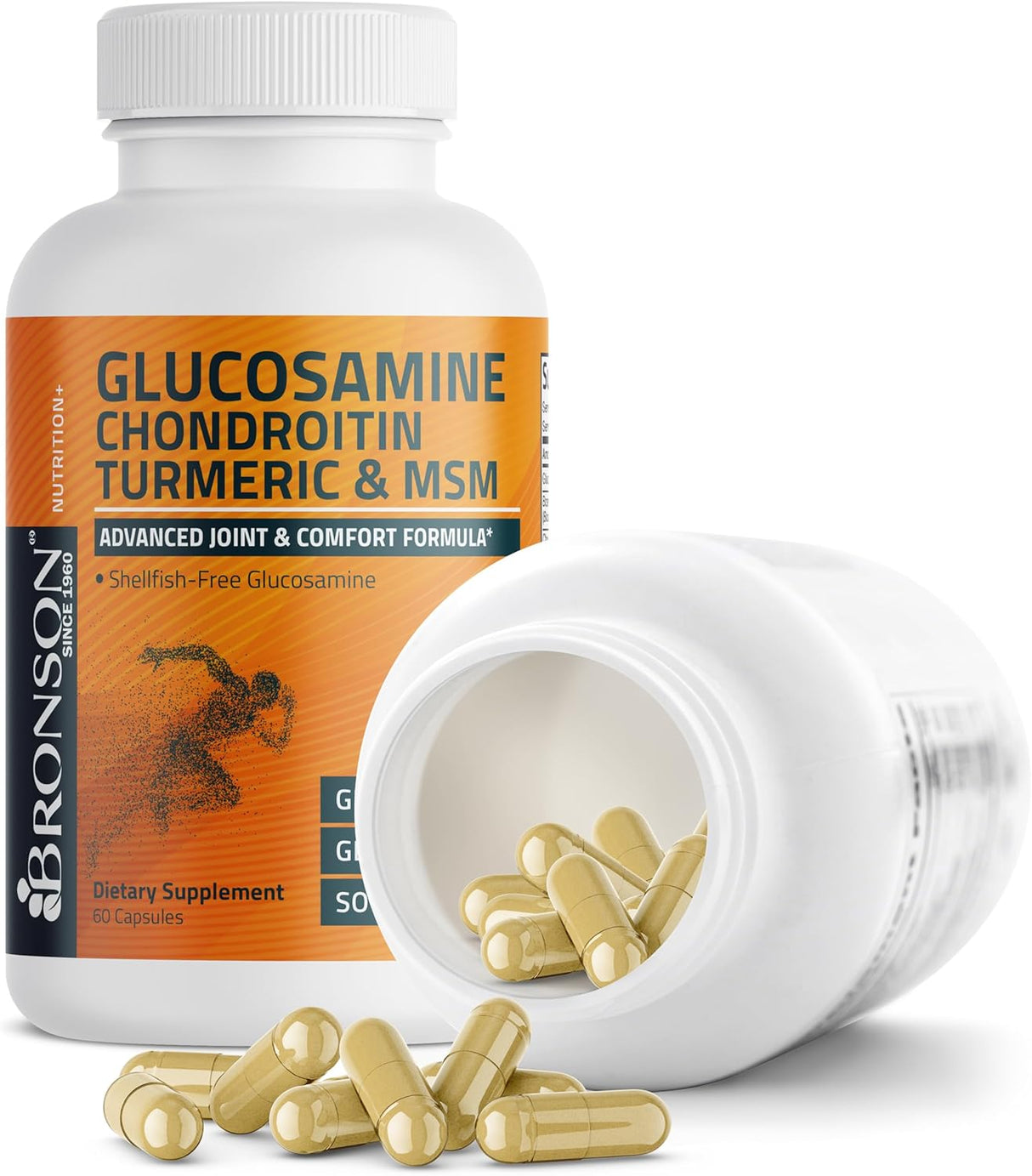 Bronson Suplemento Articular con Glucosamina y Cúrcuma 60 Caps