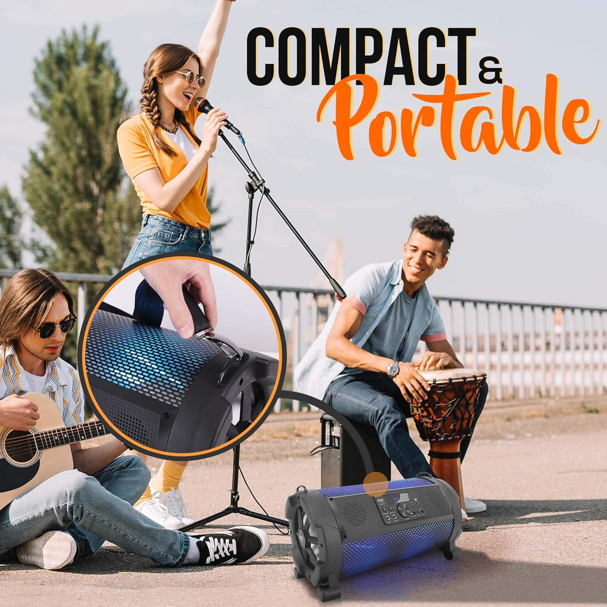 Altavoz inalámbrico portátil Bluetooth PYLE-HOME PBMSPG180