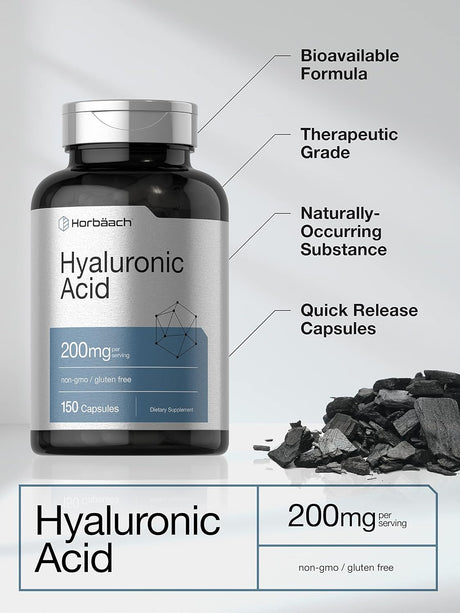Suplemento de ácido hialurónico 200 mg Horbaach