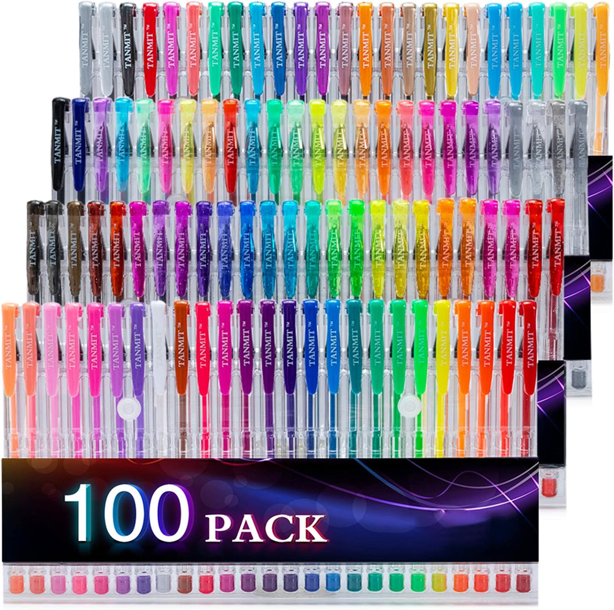 Juego de bolígrafos de gel para colorear con variedad de acabados