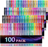 Juego de bolígrafos de gel para colorear con variedad de acabados