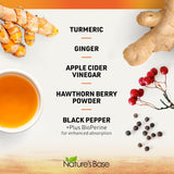 Suplemento de curcumina de cúrcuma con jengibre y vinagre