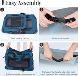 Transportín Extra Grande para 2 Gatos, Plegable, 24x16.5