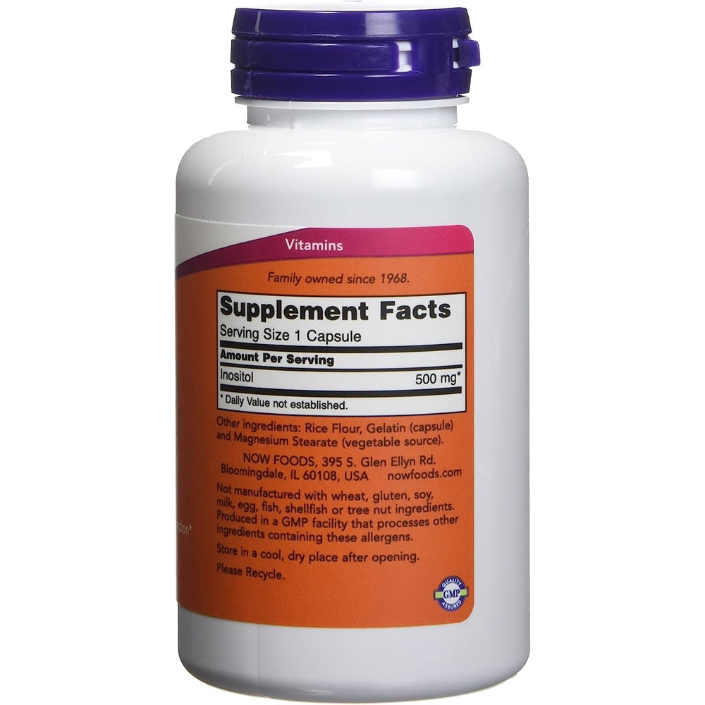 Suplementos Inositol 500mg 100 cápsulas (paquete de 2)