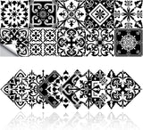 Pegatinas Retro para Azulejos, PVC, Estilo Marruecos, 6x6 Pulg