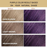 Champú de tinte para el cabello morado 3 en 1