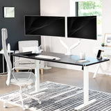 Soporte Doble para Monitores VIVO, hasta 40 y 32.5 lbs, STAND-V202QW