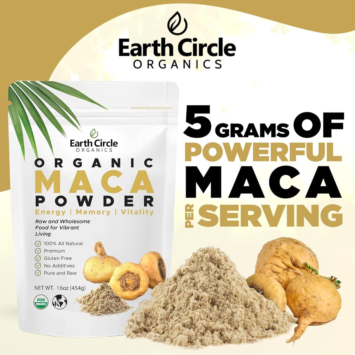 Maca Root Powder Natural Superfood Vegano 1lb