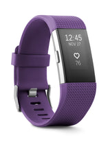 Pulsera Fitbit Charge 2 Heart Rate Fitness, ciruela, grande