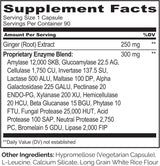 Suplemento Enzimas digestivas 15 enzimas más jengibre 90 und