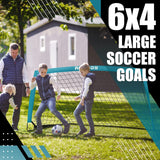 RUNBOW Portería de fútbol portátil para niños de 6 x 4 pies