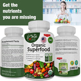 Suplemento Complejo orgánico de frutas y verduras  120 unid