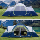 Tienda de Campaña UNP para 10 Personas, 2 Habitaciones, Impermeable