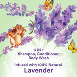 Aceite de Lavanda Natural 3 en 1 para Niños: Gel, Champú y Acondicionador
