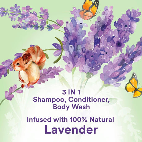 Aceite de Lavanda Natural 3 en 1 para Niños: Gel, Champú y Acondicionador
