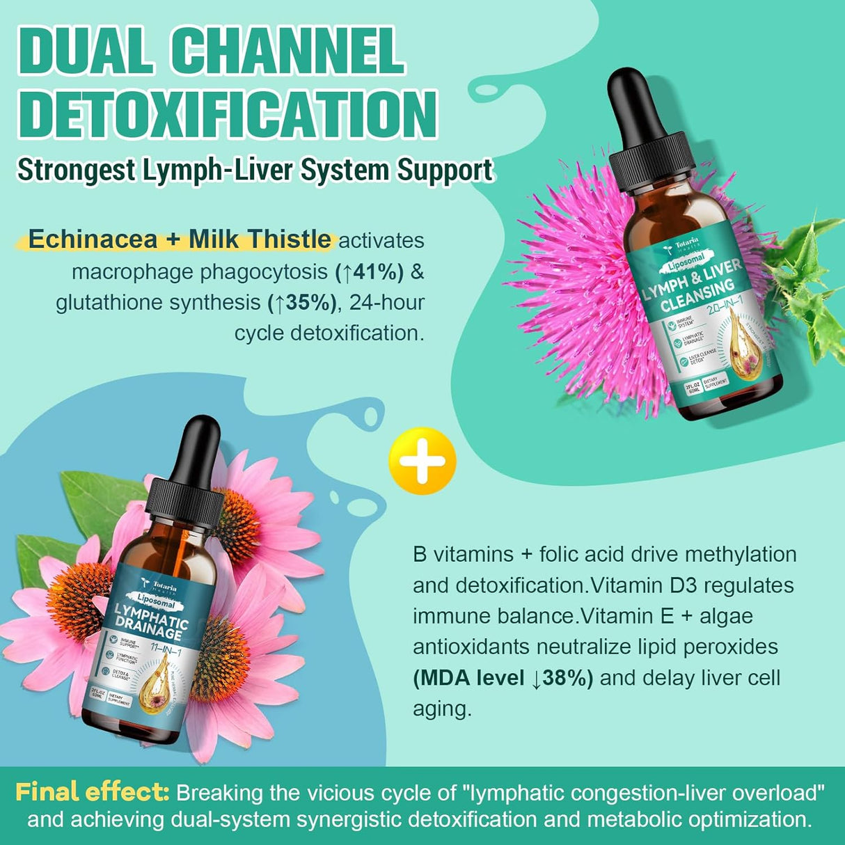 Suplemento Limpieza Hepática y Linfática, Liposomal, Orgánico, 2 oz