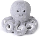 Lambs &amp; Ivy Juguete de peluche de pulpo gris de peluche azul océano - Inky