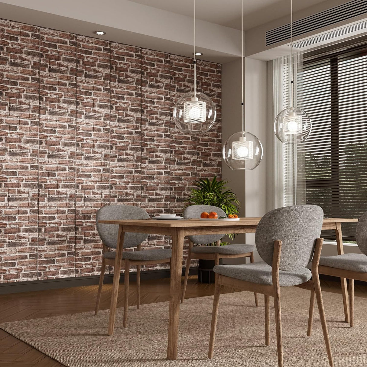 Paneles 3D Autoadhesivos de Ladrillo, 40PCS, Decoración Hogar