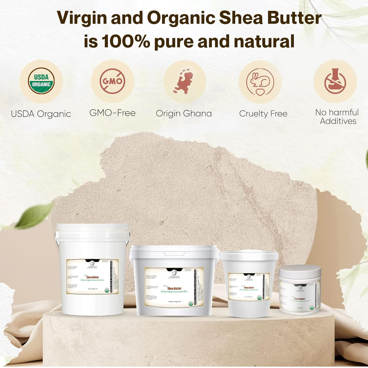 Manteca de Karité Virgen Orgánica Certificada USDA - Ghana