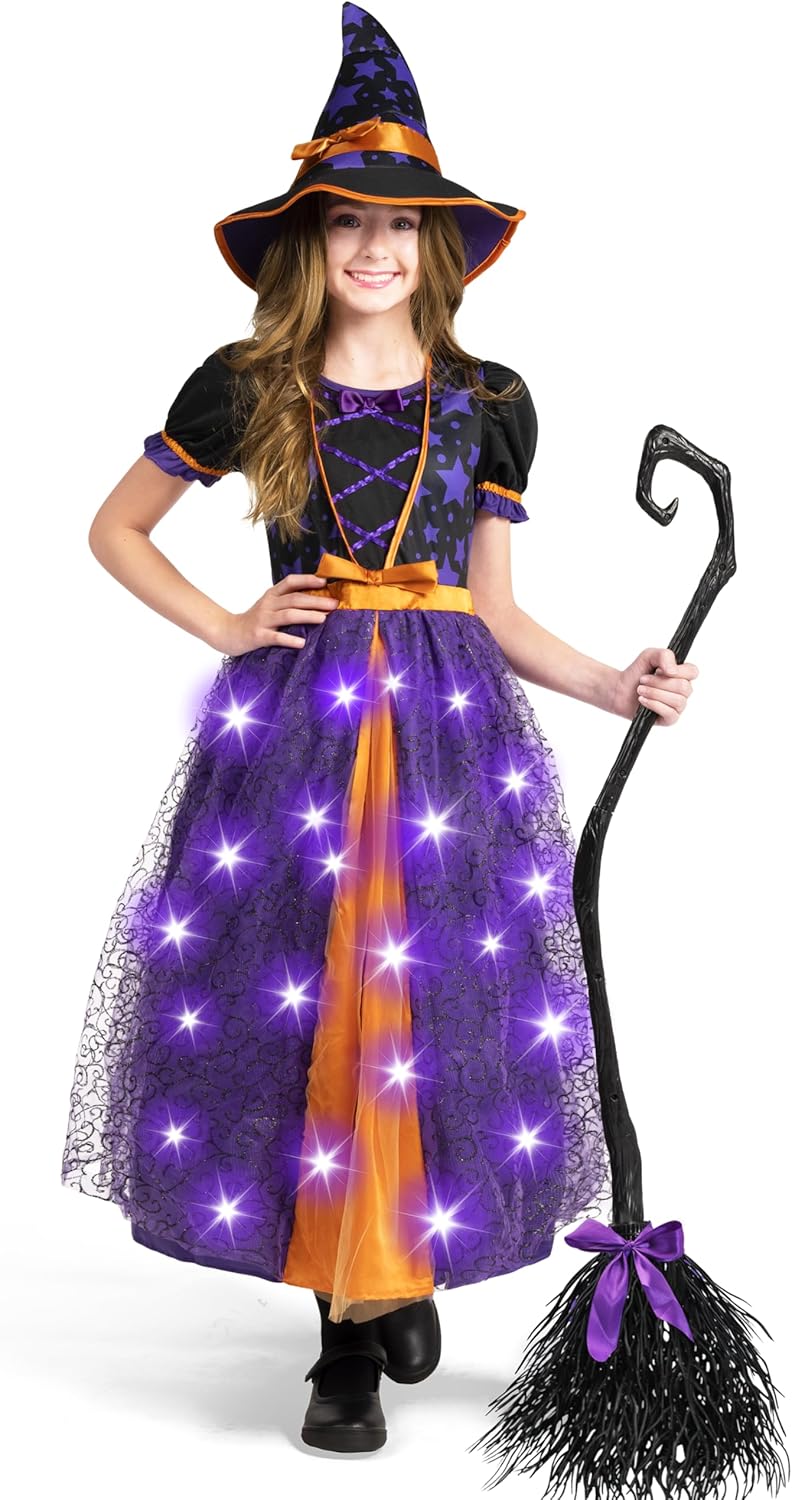 Disfraz de Bruja para Niñas, Spooktacular Creations, Ilumina