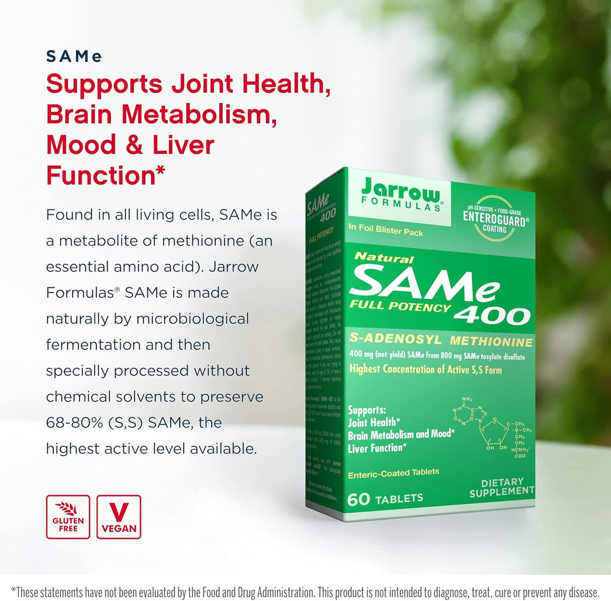 Suplemento SAM-e 0.007 oz dietario en cápsulas