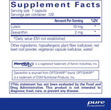 Suplementos Pure Encapsulations Luteína/Zeaxantina 120 und