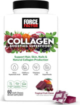 Force Factor Collagen Boosting Superfoods, Vegan, 60 Soft Chews