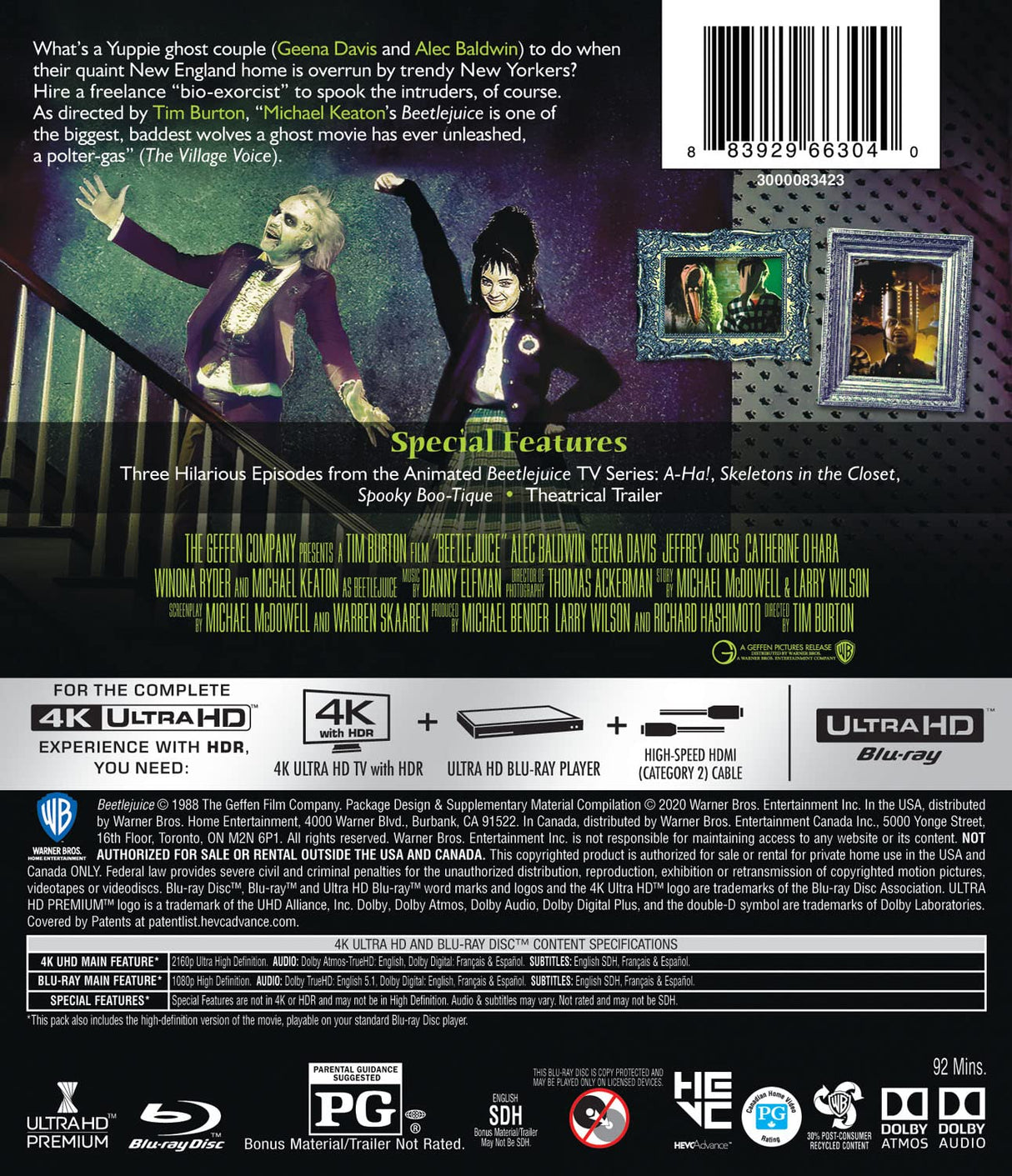 Película Beetlejuice 4K UHD