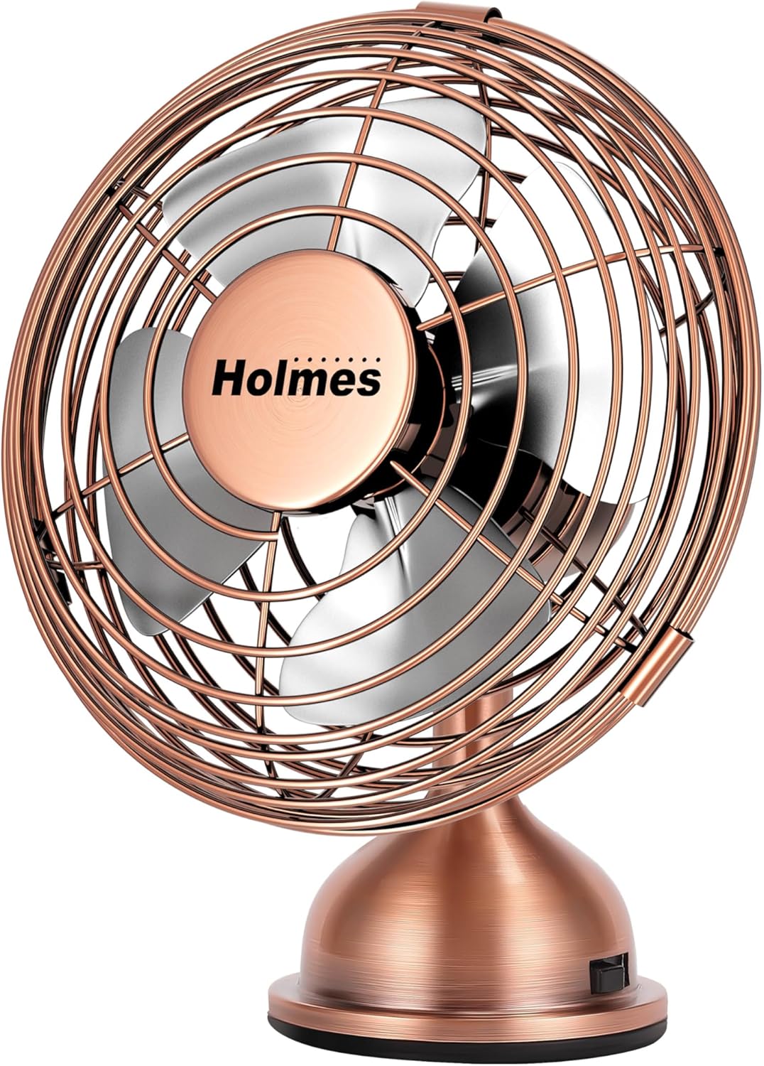 HOLMES Ventilador de Escritorio Mini USB, 4 Aspas, 100° Tilt