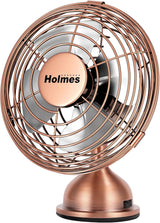HOLMES Ventilador de Escritorio Mini USB, 4 Aspas, 100° Tilt