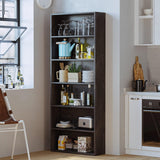 Estantería IRONCK de 6 niveles, 70in, mueble decorativo