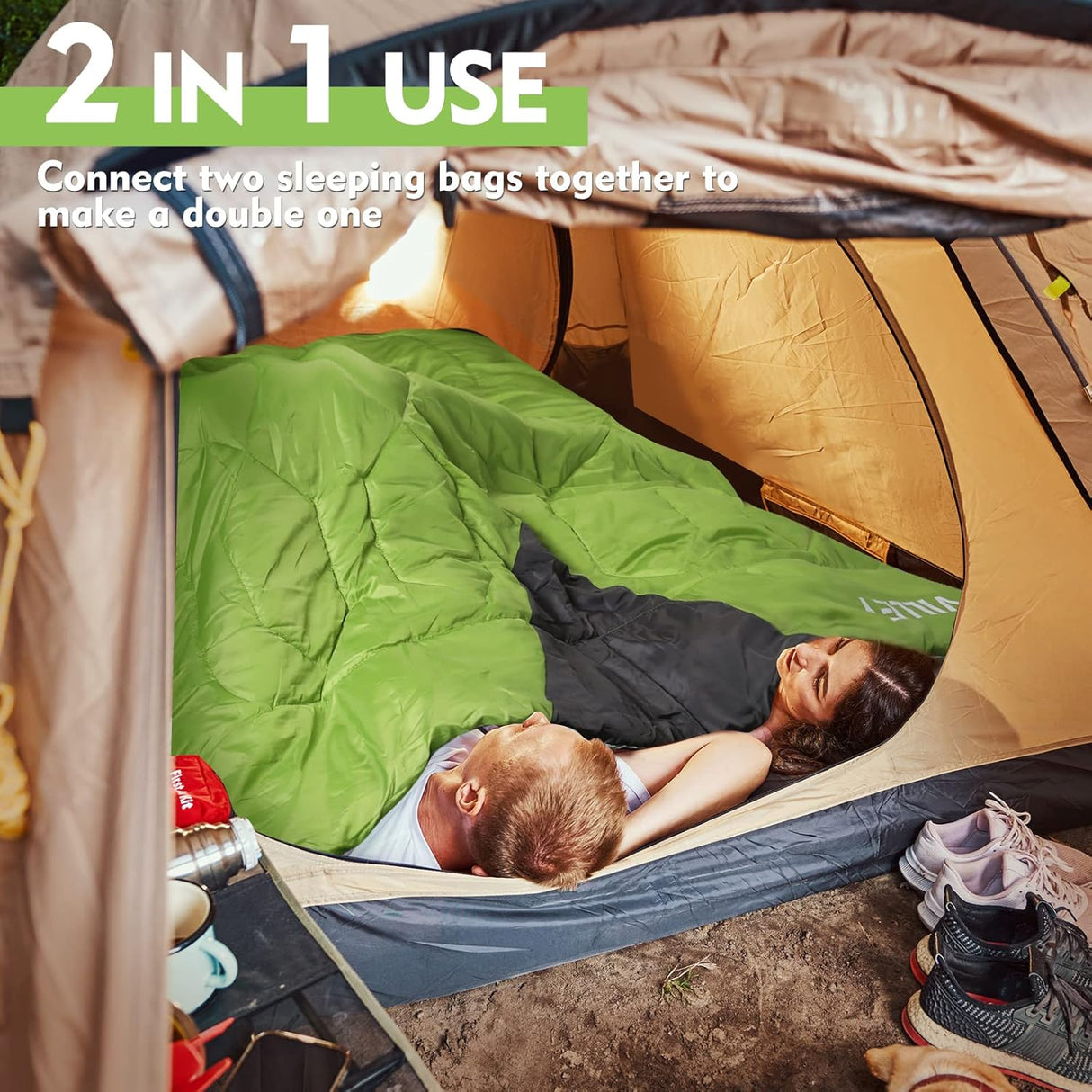 Saco de dormir para camping para 3 estaciones de clima