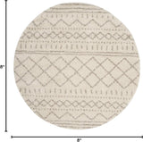 Alfombra Redonda Shag - Diseño Marroquí, 1.6 Grosor, ASG741A
