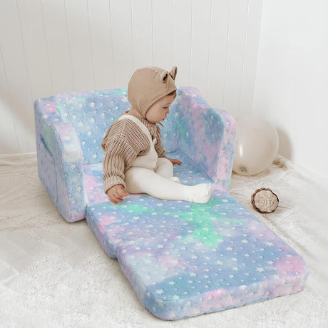 Silla de felpa suave que brilla en la oscuridad para bebés