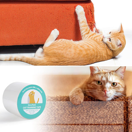 Cinta Adhesiva Doble Lado para Muebles Entrenamiento de Gatos
