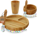 Juego de vajilla de bambú para bebé NutriChef NCBPS17