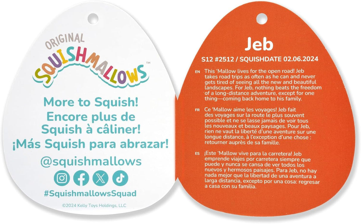 Squishmallows 12 Jeb Monster - Plush Oficial Jazwares