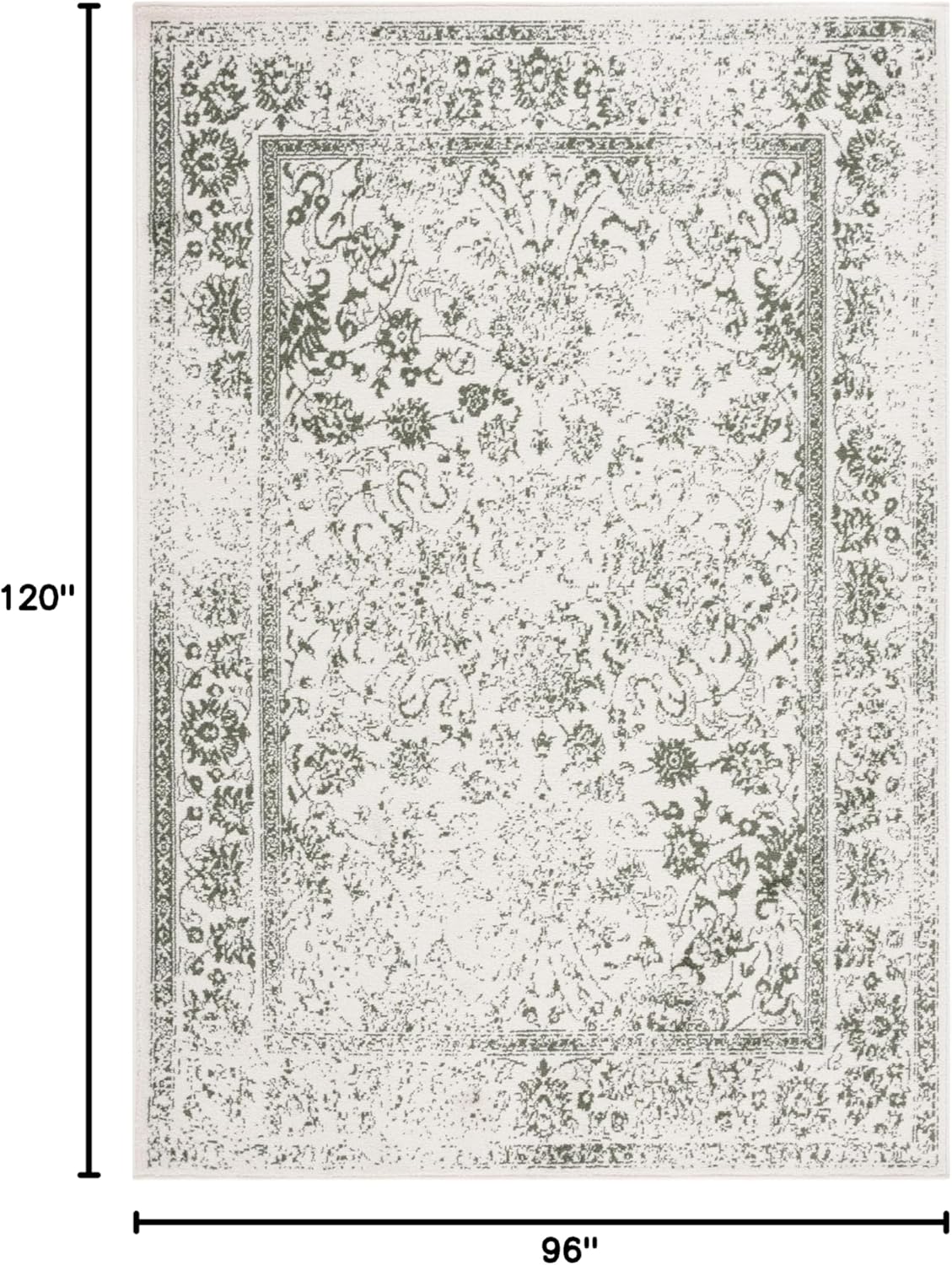 Alfombra de área, diseño transicional, resistente a manchas, ADR109X-8