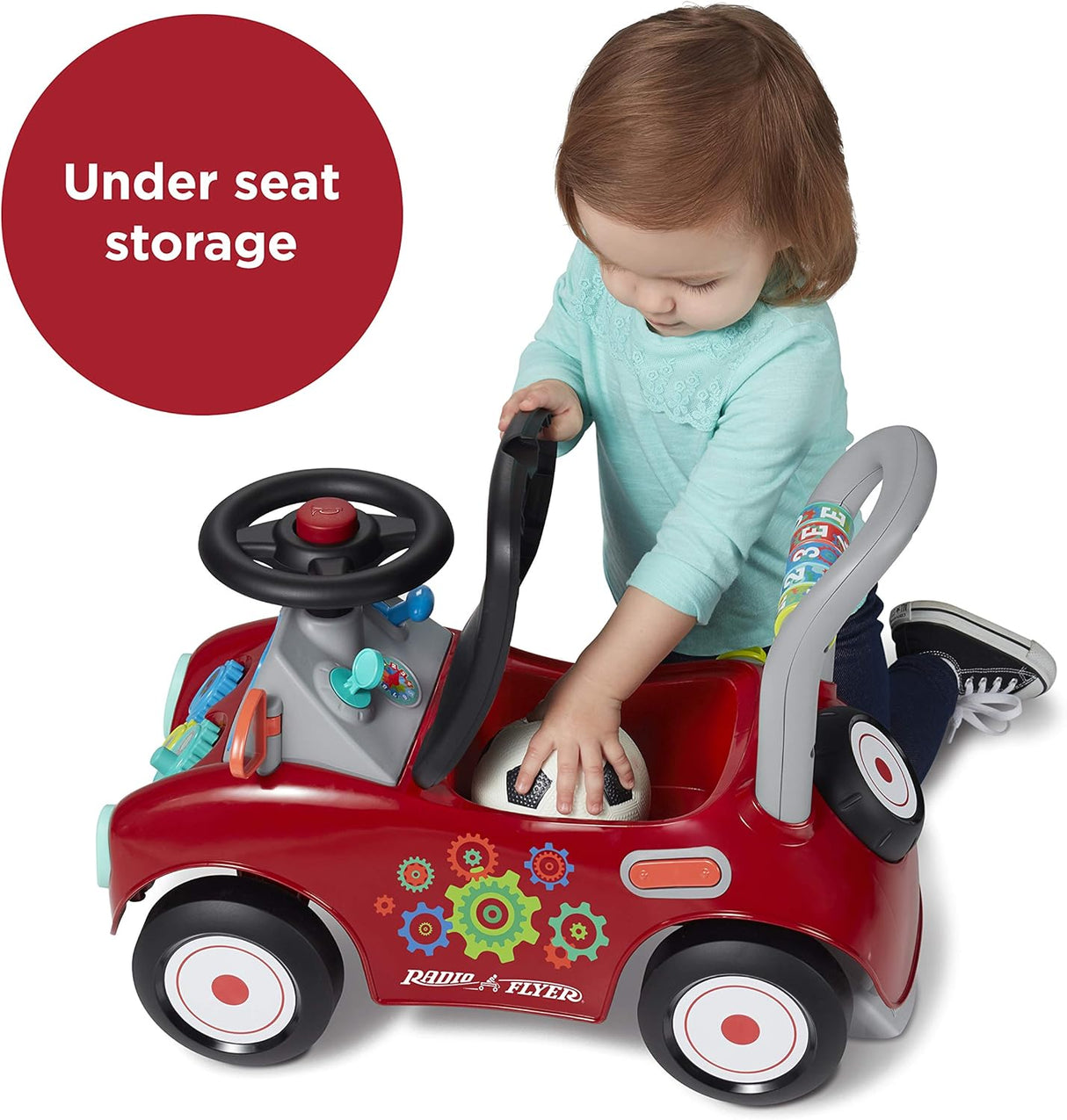 Carrito de paseo Radio Flyer, juguete para sentarse y caminar
