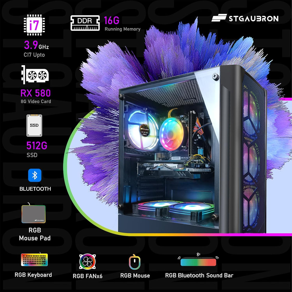Computadora Gaming Intel Core I7 3.4 GHz de hasta 3.9 GHz