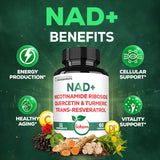 Suplemento NAD+ con Nicotinamida Ribósido 900mg - 60 cápsulas